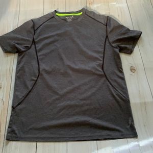 Exertek size M grey shirt wicking material t shirt short sleeve Like New